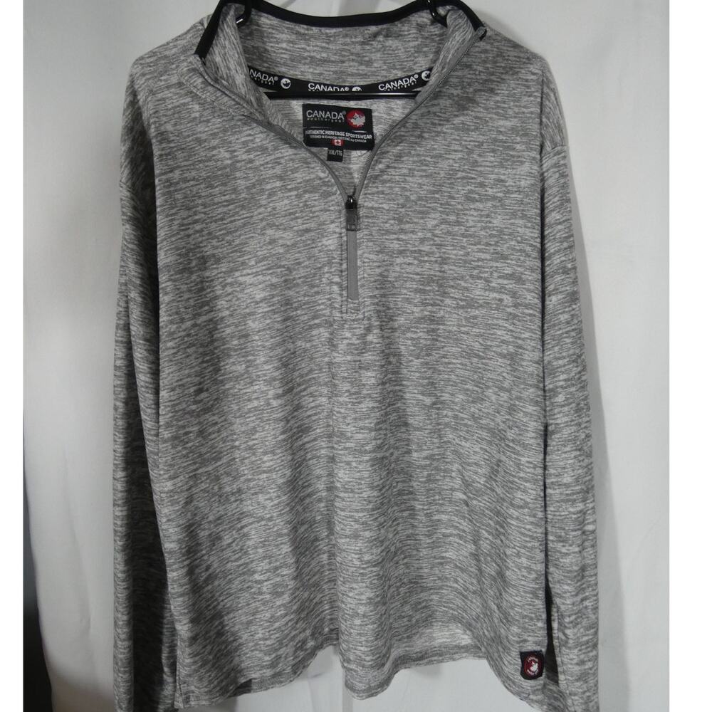 Canada Weather Gear XXL Gray 1/4 Zip Pullover Athletic Shirt Collared NWT